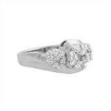 Women's 1.00ct Diamond Ring in 14K White Gold: 0.39in-wide 0.79 in diameter