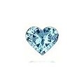 STERLING SILVER STUD EARRINGS With Blue Topaz CZ - Heart - Size: 7mm by Toltec Trading Company