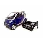 Smart Fortwo Coupe 1/18 Silver & Blue w/ Extra Black Body Kit