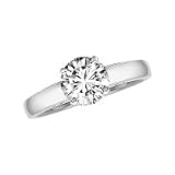 Certified 14kt. White Gold, 2 ct. Diamond Solitaire