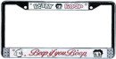 Betty Boop Chrome metal License plate : Betty if you Boop !