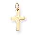 14k 1/2 Pt Diamond Cross Childrens Necklace - 15 Inch