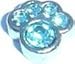 March Aquamarine Color Paw Print Birthstone title=