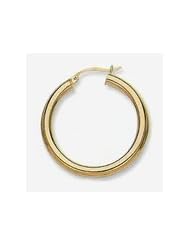 14k Plain Tube Hoop Earrings