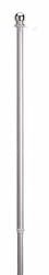 Valley Forge 5-Foot Brushed Aluminum Pole With Plastic Anti-Wrap Sleeve