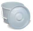 Commode Replacement 12 Quart Universal Pail with Lid and Wire Handle