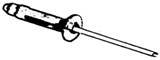 1/4 Black Ford Bumper Cover Rivet (15 count)