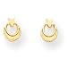 14k Polished Moon and Star Post Childrens Earrings