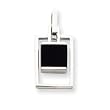 Sterling Silver Onyx Pendant with Chain - 16 Inch