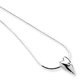 Silver .01ct Diamond Heart Necklace QW156-18 QG