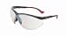 Uvex XC Black Frame SCT-Reflect 50 UD Extended 9-Base Wrap Around Lens With Two Shot Temple Glasses