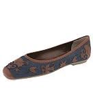 Buy Vaneli Gaylor | Ladies Dress Flat Shoes Blue Jean Denim Brown Tropic Calf by VANELi