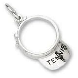 Tennis Visor Charm - Sterling Silver by Rembrandt
