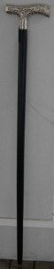 Victorian Style Cane ~ Walking Stick with Nickel Handle Victorian Style Cane ~ Walking Stick with Nickel Handle