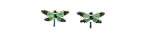 Radiant Gossamerwing Dragonfly Silver and Enamel Post Earrings