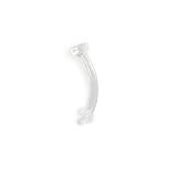 Flexible eyebrow piercing retainer, 16 ga or 18 ga
