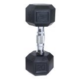 11d20gZUd7L 20 lb. Rubber Encased Hex Dumbbells (Pair)