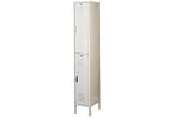 Lyon Locker Double Tier 12x12x36 2 Door Assembled Putty