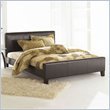 Fashion Bed Group Euro Leather Platform Bed in Sable Finish
