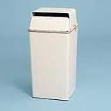 SAF9693PT Security Waste Receptacle, 36-Gallon, 18 square x 37-1/2h, Putty