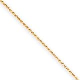 10k 1.2mm Diamond-Cut Rope Chain - 22 Inch