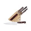 Stellar 6pc fully forged Sabatier rosewood handle knife block set