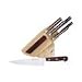 Stellar 6pc fully forged Sabatier rosewood handle knife block set