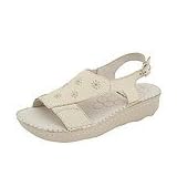 Hush Puppies Bubblemix | Ladies Sandals Beige Leather by Hush Puppies