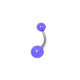 Blue Glow-in-the-Dark Navel Belly Button Ring
