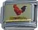 Clearly Charming Rooster Bird on Gold Bird Italian Charm Bracelet Link