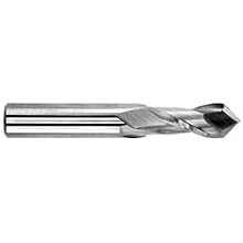 Melin Tool AMG-DP Carbide Micro Drill Mill, Uncoated (Bright) Finish, 30 Deg Point Angle, 2 Flutes, 1.5" Overall Length, 0.0625" Cutting Diameter, 0.125" Shank Diameter