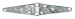 Battalion 1RCN5 Strap Hinge, Heavy, Steel, 4 Hole Leaf