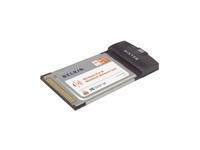 Belkin Wireless Pre-N Network Notebook Card - Network adapter - CardBus - 802.11b, 802.11g, 802.11n (draft)