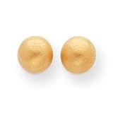 14k Satin 6mm Ball Post Earrings