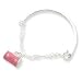 Sterling Silver Pink Enameled Purse Childrens Bangle - 5.5 Inch