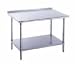 24 in Work Table, 24 in Wide w/o Splash, All Stainless