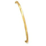 14k 3mm Satin Finish Diamond-Cut Twist Bangle Bracelet