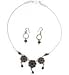 Ladies Jewelry - Earring and Necklace Sets Sterling Silver and Garnet Gemstones(gnklcs237)
