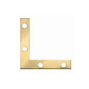 Stanley Hardware 2-Inch Flat Corner Brace, Bright Brass, 4-Pack #803830700 by 