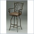 Atrium Rust 26" Counter Stool w/ Arms in Florentine Coffee Vinyl