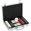 Aluminium Case 200 chip set With 2 decks of cards 5 dice & dealer button