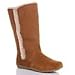 Brilliant; Waterproof Suede Pull-On Boots with Shearling Trim