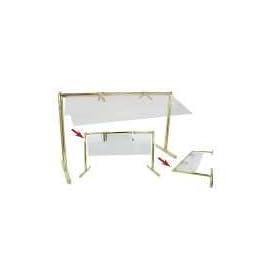 Buffet Enhancements Portable 50 Inch Folding Sneeze Guard, Brass Finish by Buffet Enhancements