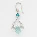 Sterling Silver Blue Topaz & Crystal Earrings