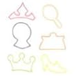 Princess Shaped Tie Dye Rubber Bandz - 12 Bands