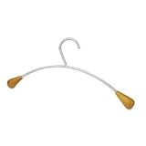 Alba PMCIN6 Wall Costumer Hangers, Six Per Set, Metal/Wood, Gray/Mahogany