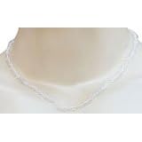 ShalinCraft Chain Necklace In Crystal Gemstone Healing Beads Handmade Jewelry India 17 " (crystal006 )