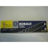 Kobalt 97669 12 Pcs 3/8" Drive Deep SAE Impact Socking Set w/ Cliprail. Made in USA
