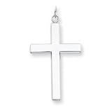 Sterling Silver Cross w/Lord's Prayer Pendant with 20 Inch Sterling Silver Chain