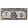1899 $5 Silver Certificate, Indian, Fine